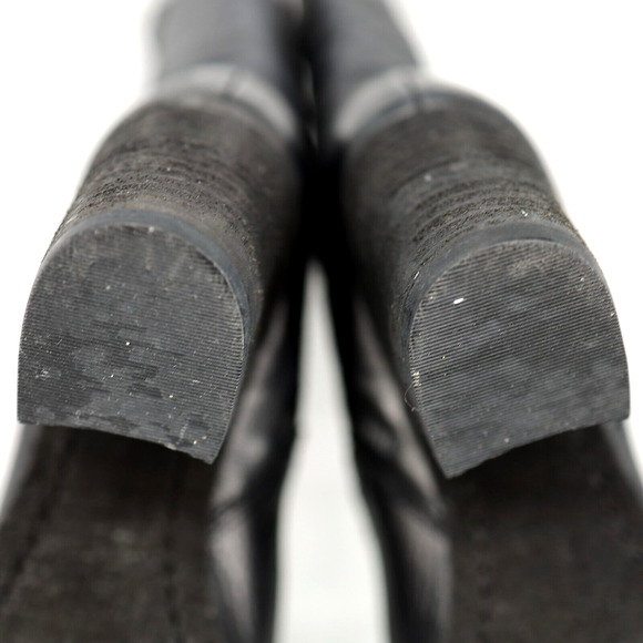 Vince Camuto Boots Womens 5.5 Black Leather Knee High Block Heel Riding - Picture 14 of 14